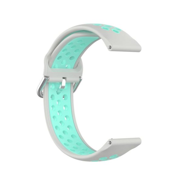 Fitbit Blaze   Versa   Versa Lite   Versa 2 bi-color silicone watch band - Grey   Cyan Sale