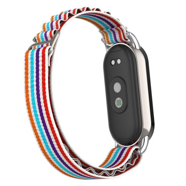 Xiaomi Smart Band 8 nylon strap with silver connector - Colorful For Sale