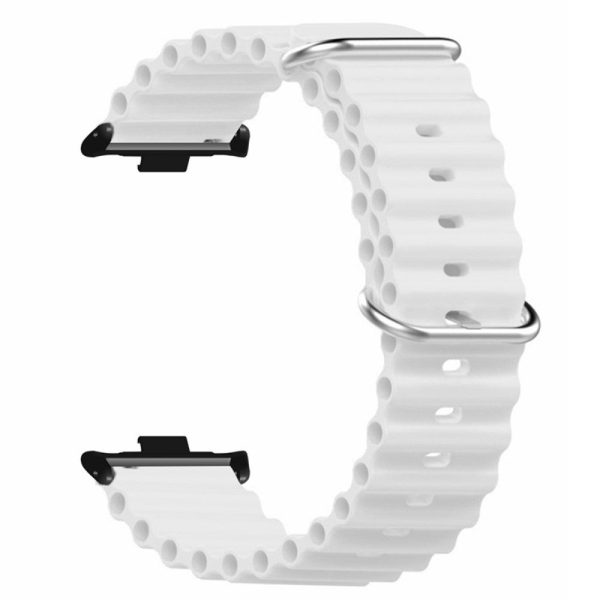 Xiaomi Redmi Watch 4 Silicone Watch Band Wrist Strap with Alloy Connector - White For Sale