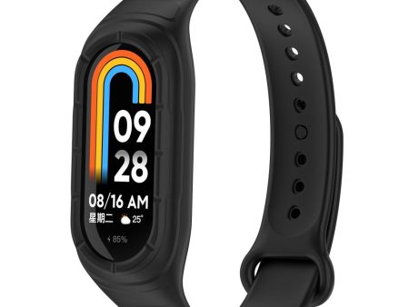 Xiaomi Smart Band 8 silicone strap with integrated cover - Black Online Sale