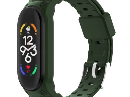 Xiaomi Mi Band 7   6   5 strap with cover - Army Green Discount