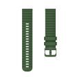 18mm wave grain style silicone watch strap for Garmin watch - Army Green Cheap