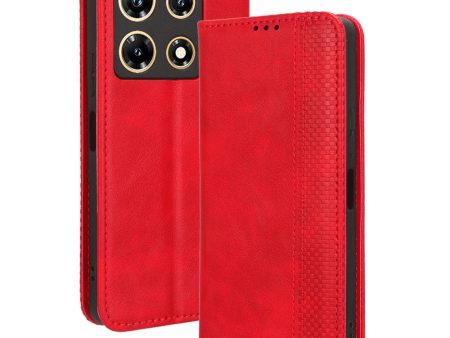 Bofink Vintage Infinix Note 30 Pro leather case - Red Online Hot Sale