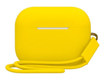 2.0mm AirPods Pro 2 silicone case with strap - Yellow Supply