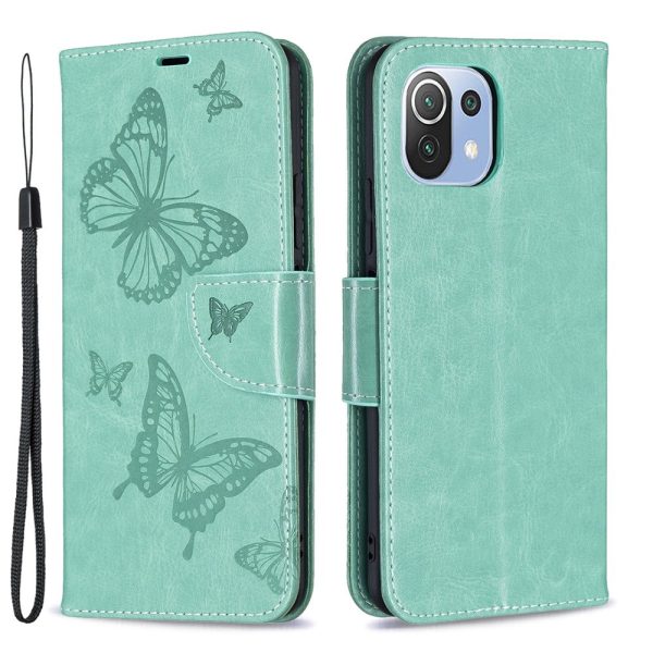 Butterfly Xiaomi 11 Lite 5G NE   Mi 11 Lite 5G   11 Lite flip case - Green Online now