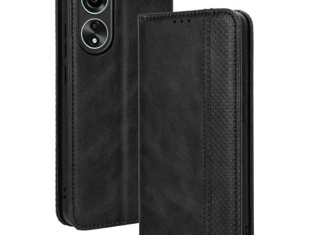 Bofink Vintage Oppo A78 leather case - Black Supply