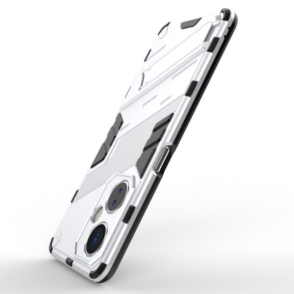 Shockproof hybrid cover with a modern touch for OnePlus Nord CE 3 Lite - White For Sale