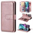 10-slot wallet case for Motorola Moto G200 5G   Edge S30 - Rose Gold Online Hot Sale