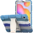 Samsung Galaxy Tab S6 Lite silicone cover with kickstand - Colorful Blue Online