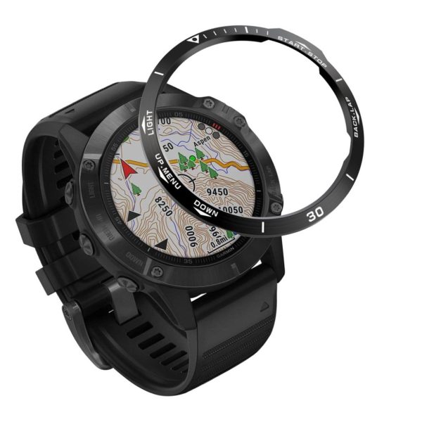 Garmin Fenix 6X stainless steel bezel - Black   Style B Online Sale