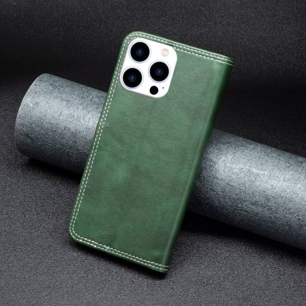 BINFEN two-color leather case for iPhone 14 Pro - Green Cheap