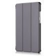 Lenovo Tab M8 litchi leather flip case - Grey Supply