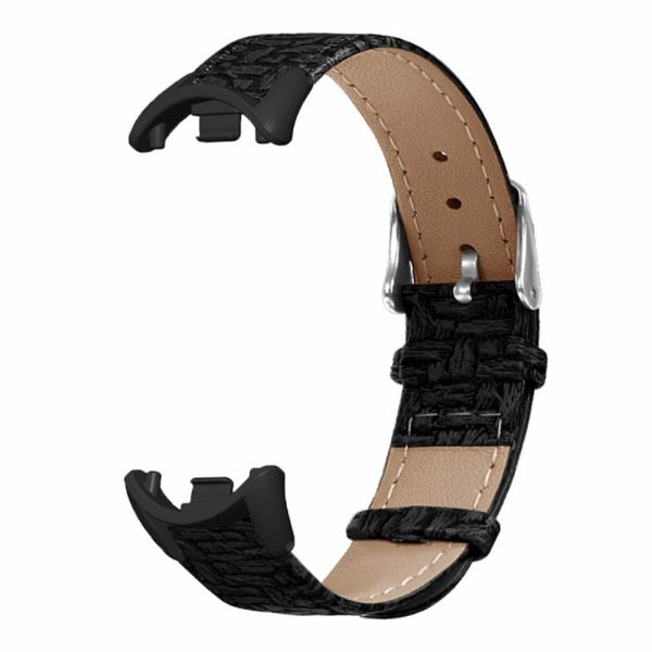 Xiaomi Smart Band 8   Smart Band 8 NFC Wrist Strap Woven Texture Cowhide Leather Band - Black Online