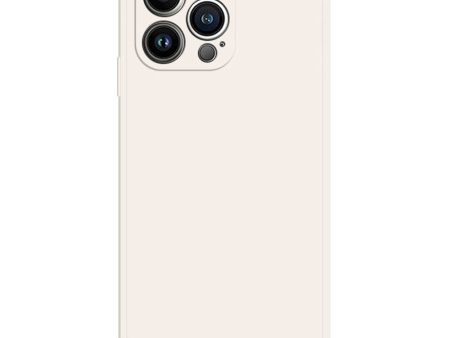 Beveled anti-drop rubberized cover for iPhone 13 Pro Max - Beige Online now