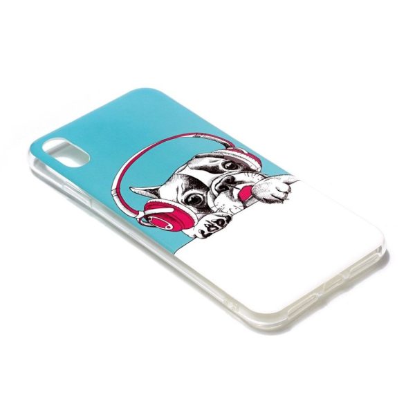 iPhone Xr luminous pattern flexible case - Dog Wearing Headphone on Sale