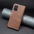 BINFEN two-color leather case for Samsung Galaxy A51 - Coffee Fashion