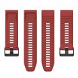 22mm solid color silicone watch strap for Garmin watch - Red Supply