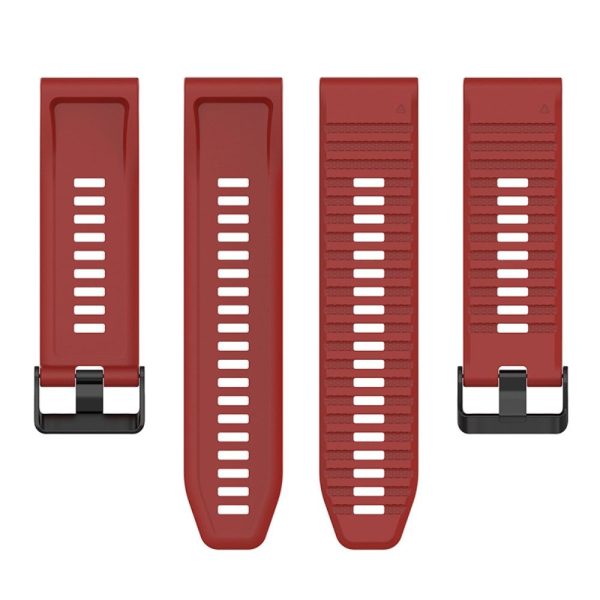 22mm solid color silicone watch strap for Garmin watch - Red Supply