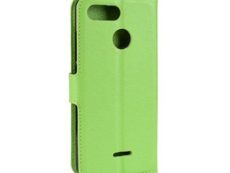 Xiaomi Redmi 6 litchi skin leather flip case - Green Online Sale