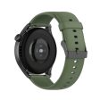 22mm silicone watch strap in stainless steel buckle for Huawei watch - Dark Green Hot on Sale