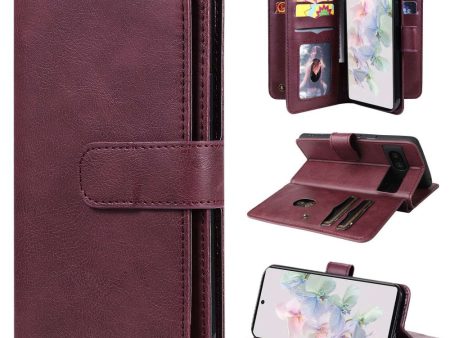 10-slot wallet case for Google Pixel 7 - Wine Red Online