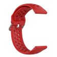 22mm Universal air hole style silicone watch strap - Red Online