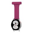 20mm Universal pin style silicone hanging watch hanging strap - Wine Red on Sale