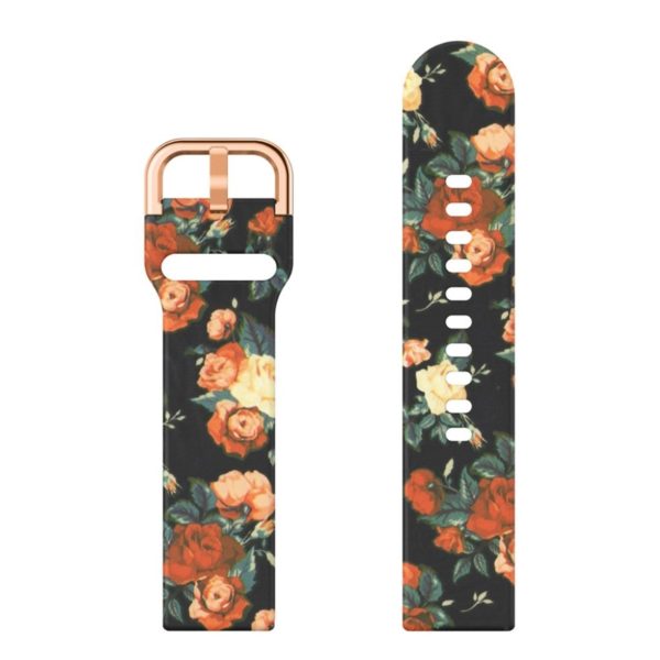 22mm Universal cool pattern silicone watch strap - Blooming Roses For Sale