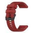 22mm solid color silicone watch strap for Garmin watch - Red Supply