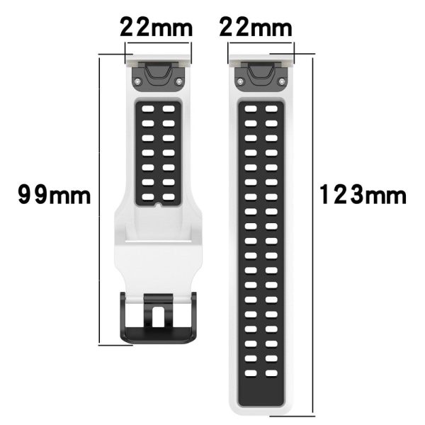 22mm dual-color watch strap for Garmin watch - Red   Black Online now