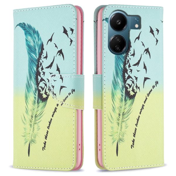 Wonderland Xiaomi Redmi 13C   Xiaomi Poco C65 flip case - Feather And Birds Hot on Sale