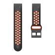 22mm dual color silicone strap for Garmin and Coros watch - Black   Red Online now