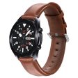 Watch Strap Coros Watch GT   GT 2 46mm   42mm   Samsung Galaxy Watch 46mm First Layer Cowhide Wrist Band - Brown Online Sale