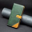 BINFEN two-color leather case for Motorola Moto G32 - Green Online Hot Sale