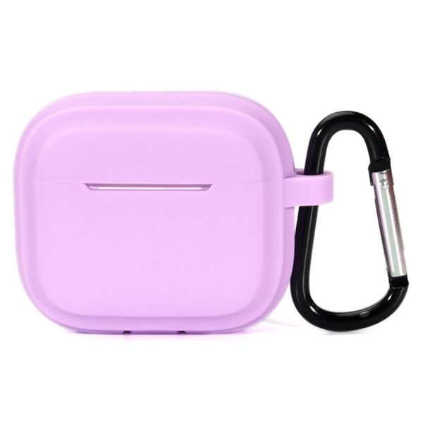 AirPods Pro 2 simple silicone case with carabiner - Light Purple For Cheap