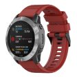 22mm solid color silicone watch strap for Garmin watch - Red Supply