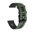 22mm Universal bi-color silicone watch strap - Army Green   Black Online Sale