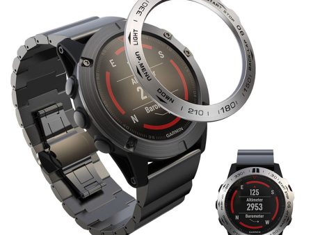 Garmin Fenix 5X   5X Plus stainless steel bezel - Silver   Black on Sale