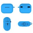 AirPods Pro 2 simple silicone case with carabiner - Light Purple For Cheap