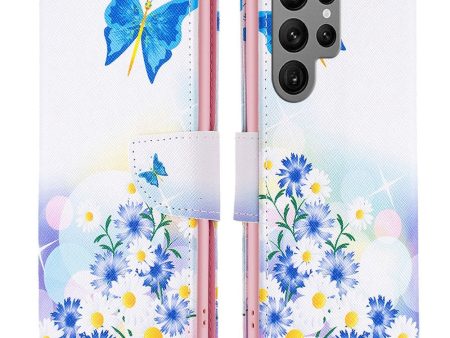 Wonderland Samsung Galaxy S23 Ultra flip case - Butterfly and Flowers Online