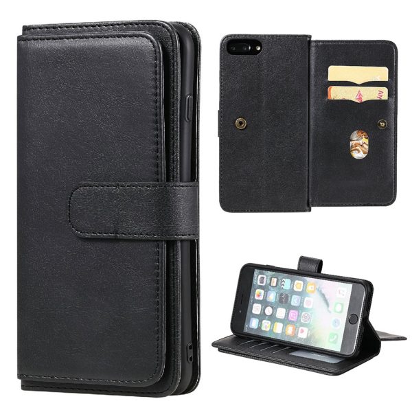 10-slot wallet case for iPhone 8 Plus   7 Plus   6 Plus - Black For Discount