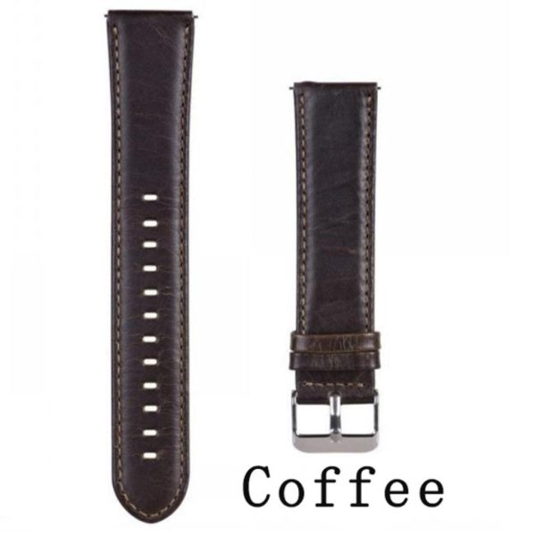 22mm Crazy Horse Huawei Watch GT leather watch band - Dark Brown Online Hot Sale