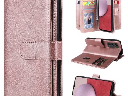 10-slot wallet case for Samsung Galaxy A14 - Rose Gold Discount