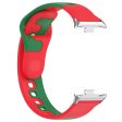 Xiaomi Smart Band 8 Pro   Redmi Watch 4 Silicone Watch Strap Double Color Replacement Watch Band - Red+Green For Cheap