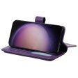 10-slot Samsung Galaxy S24 Ultra wallet case - Purple Fashion