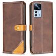 BINFEN two-color leather case for Xiaomi 12T   12T   K50 Ultra - Coffee on Sale