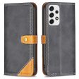 BINFEN two-color leather case for Samsung Galaxy A53 5G - Black Online Hot Sale