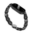 Xiaomi Smart Band 8 Genuine Cowhide leather adorned on metal strap - Black Hot on Sale