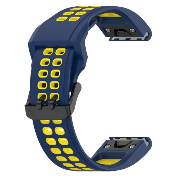 22mm dual-color watch strap for Garmin watch - Blue   Yellow Fashion