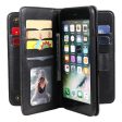 10-slot wallet case for iPhone 8 Plus   7 Plus   6 Plus - Black For Discount